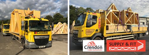 Full load of Flat Top and Box Trusses for a commercial Supply & Fit Project all loaded for delivery 100% On Time In Full
