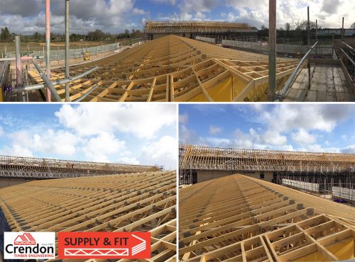 Another 80 Bed Care Home Truss Roof installation