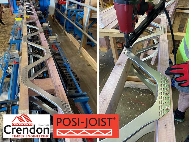 Full load of Firesafe Posi-Joists treated with IWS-FR with secondary nailing for a new accommodation block for a project in West Sussex