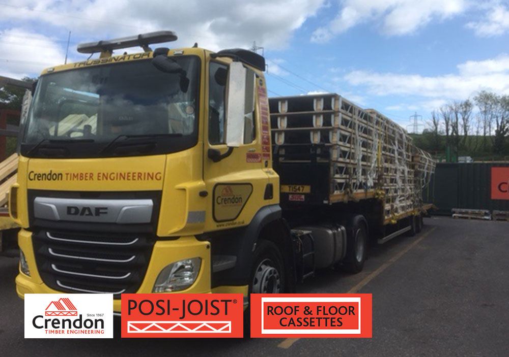 Full Load of Six Plots of Posi-joist Floor Cassettes all loaded for a 100% On Time In Full delivery to a site in Newport South Wales