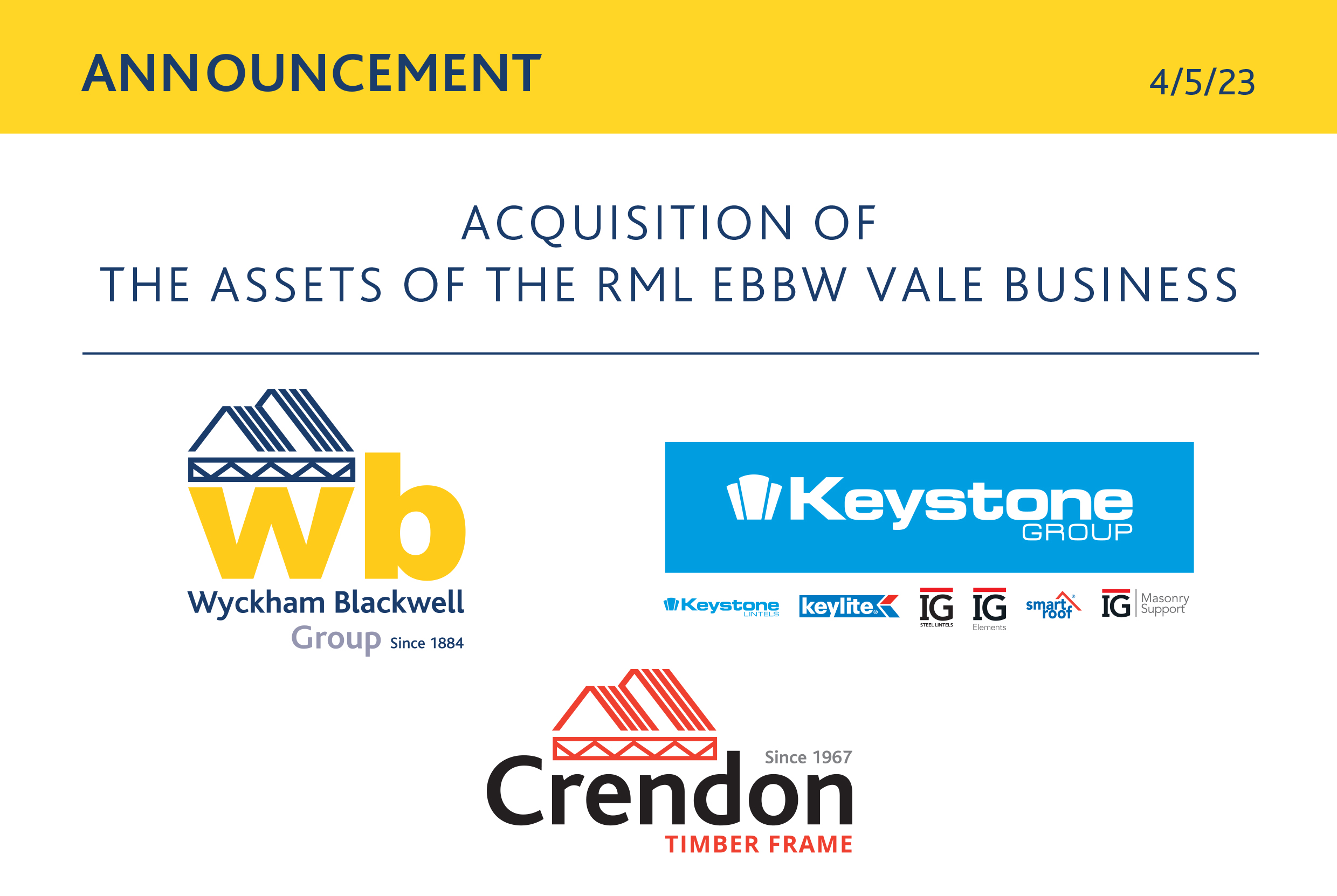 Wyckham Blackwell and The Keystone Group are delighted to announce their joint acquisition