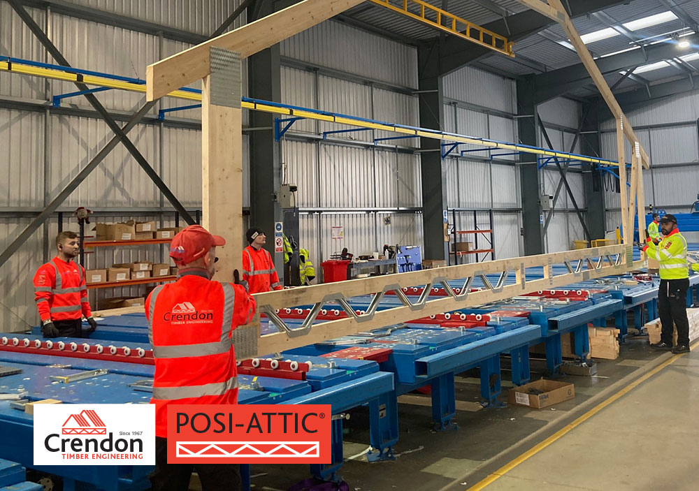 Posi-Attic Trusses being manufactured this week for a development in Newmarket