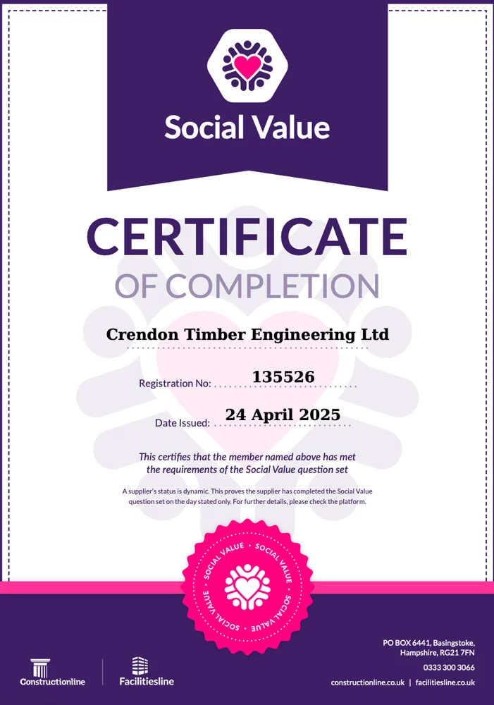 Social value certificate