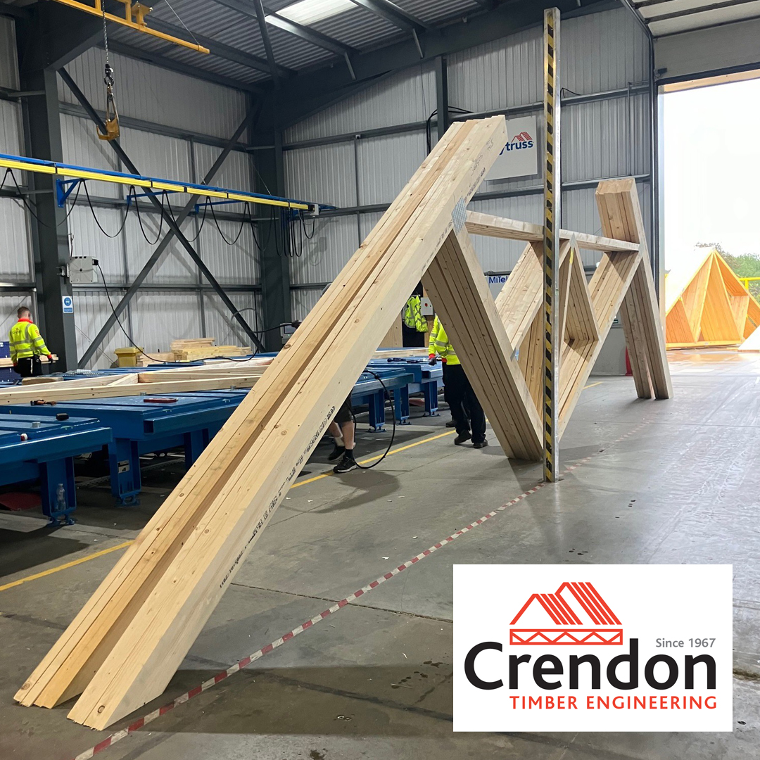 12m span Top Hat Trusses being manufactured this week.