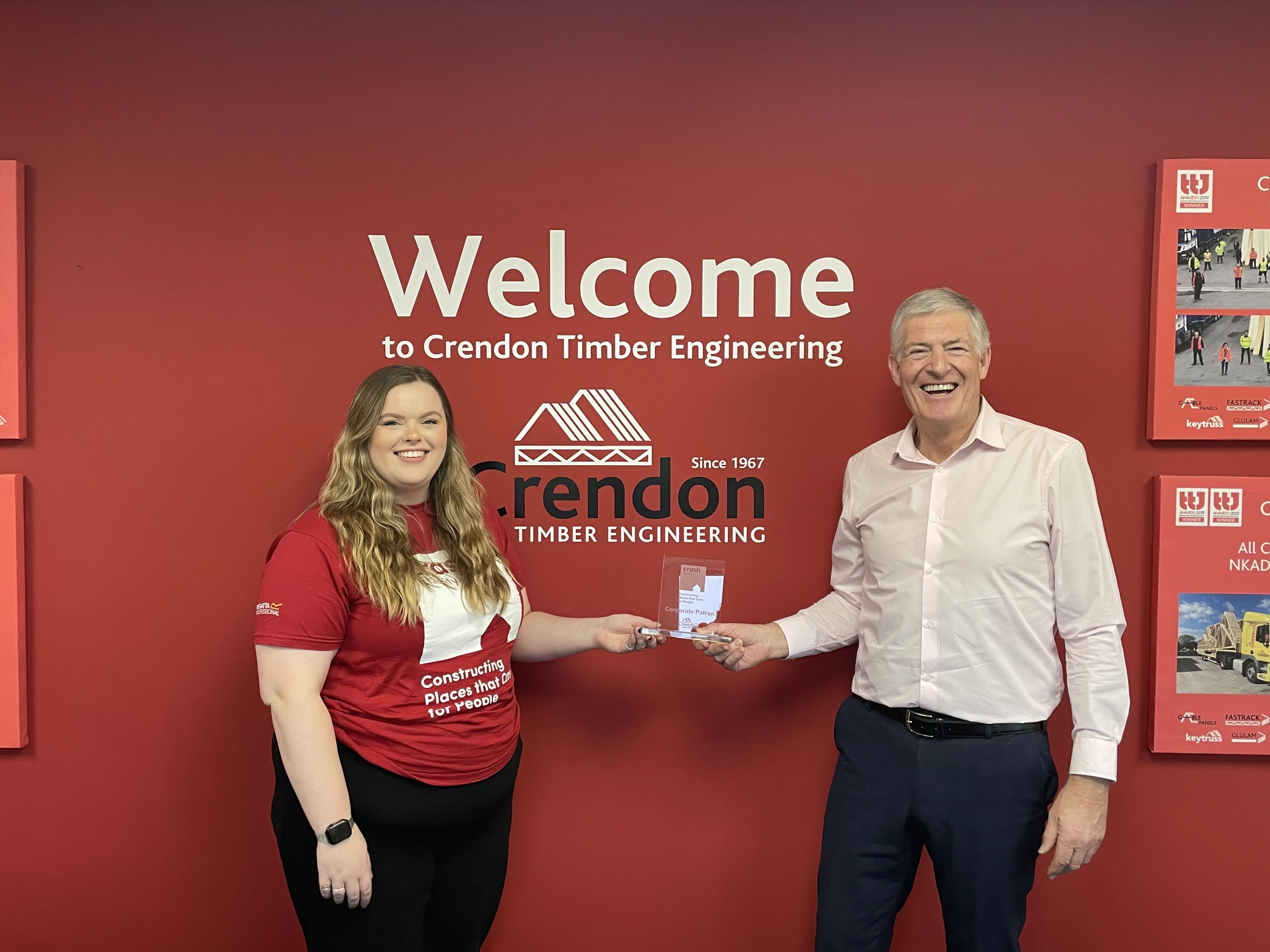 Our Finance Director, David Wright was honoured to welcome Ruth Marsden from the CRASH Charity team to our Head Office in Long Crendon