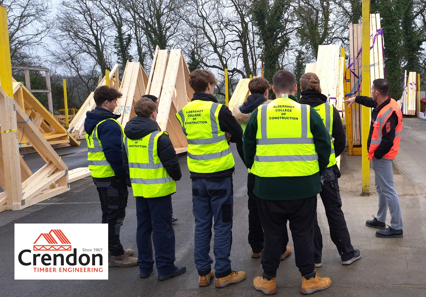 We were delighted to welcome carpentry students and teachers from Farnborough College to our Long Crendon Branch recently.