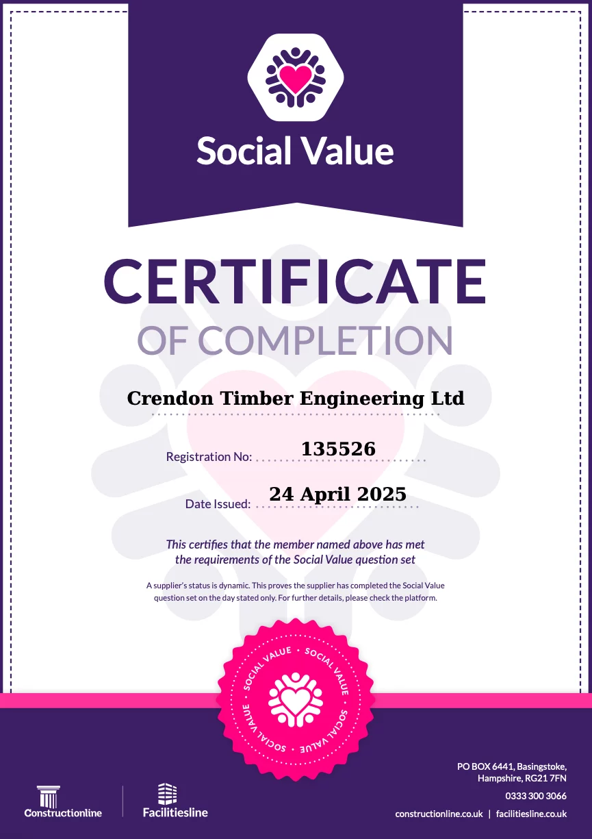 Social Value Certificate of Completion