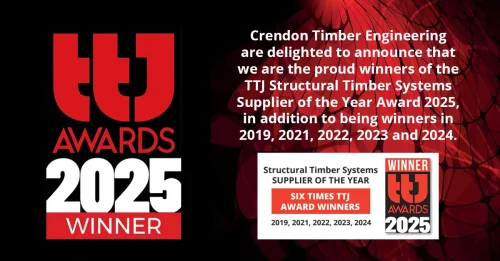 We are thrilled to announce that Crendon Timber Engineering has again been awarded the TTJ Structural Timber Systems Supplier of the Year Award for 2025.