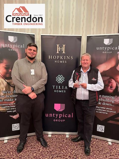 We’re thrilled to announce that Crendon Timber Engineering has received the ‘Quality Assurance Award for Supplier of the Year 2025’ from Hopkins Homes