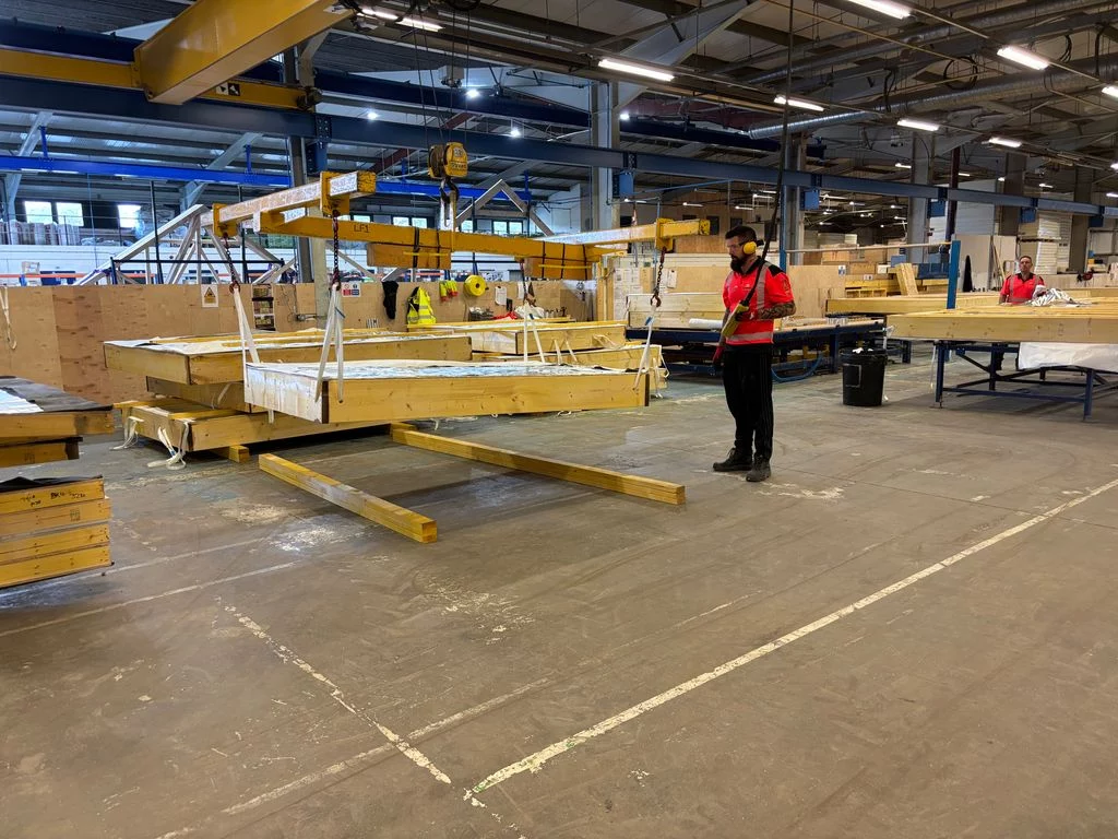 Inside of timber factory