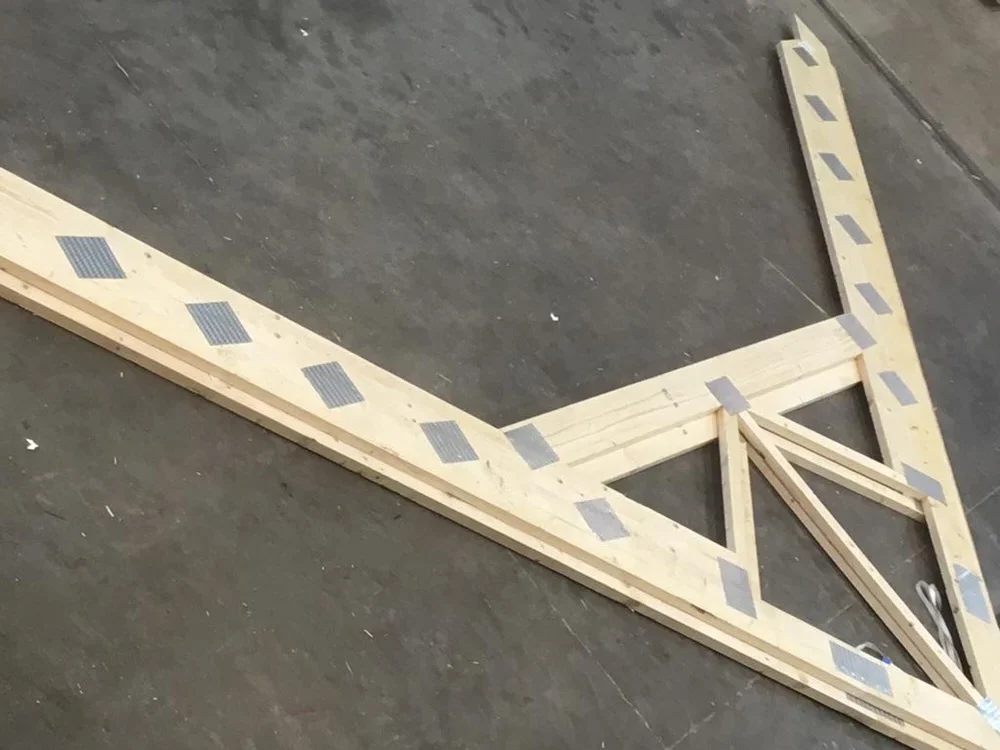 Timber product on factory floor