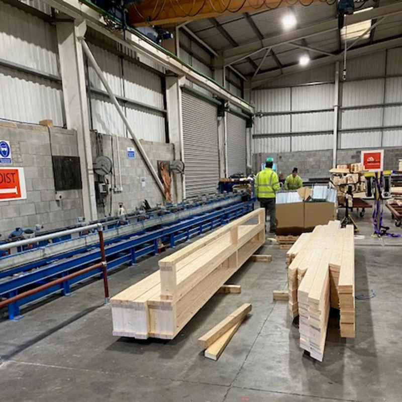 Inside of timber factory