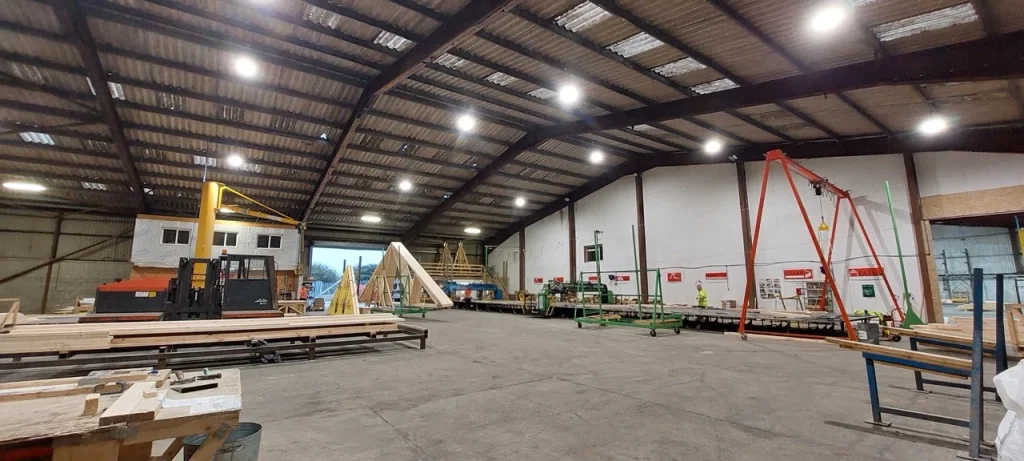 Inside of timber factory