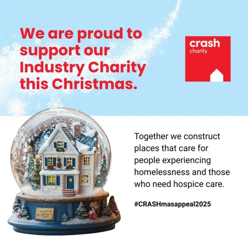 Charity graphic with snow globe