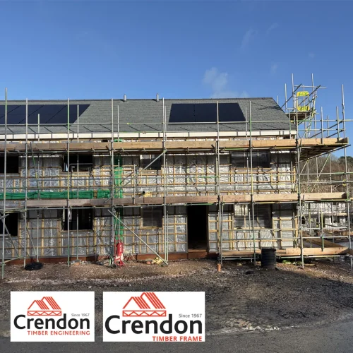 A building with scaffolding on it